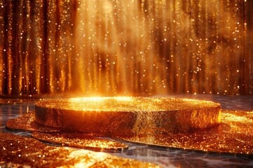 Photo of a podium for product presentation