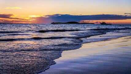 Sunset Beach at Lancelin, Perth, Western Australia, 