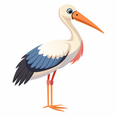 stork vector illustration with white background