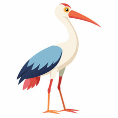 stork vector illustration with white background