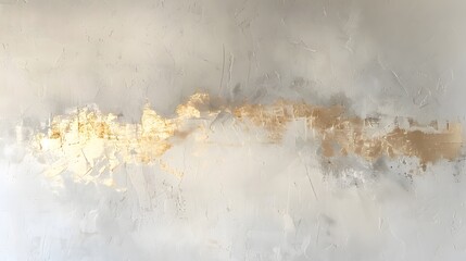 With a soft golden beige color scheme, this abstract watercolor ink drawing features a decorative background of beige and white, highlighted by a gold texture in neutral tones