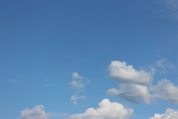 Blue sky with cloud. Clearing day and Good weather in the morning.