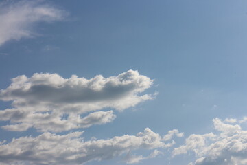 Blue sky with cloud. Clearing day and Good weather in the morning.