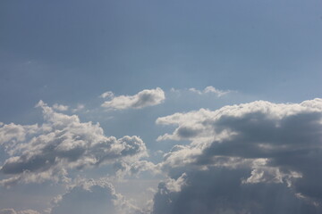 Blue sky with cloud. Clearing day and Good weather in the morning.