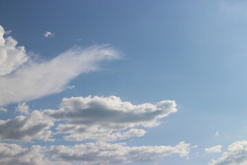 Blue sky with cloud. Clearing day and Good weather in the morning.