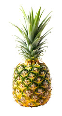 pineapple isolated on a transparent PNG background, white background , cut out, clipping path, Generative Ai