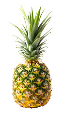Obraz premium pineapple isolated on a transparent PNG background, white background , cut out, clipping path, Generative Ai