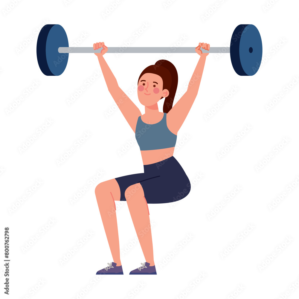 Sticker gym sport woman