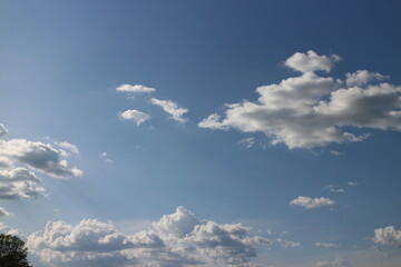 blue sky with beautiful natural white clouds