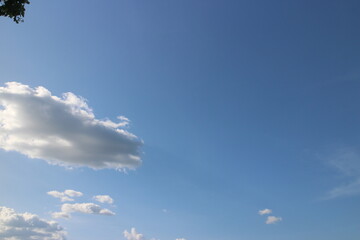 blue sky with beautiful natural white clouds