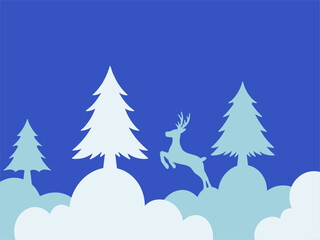 Christmas Tree Frame Background Illustration
