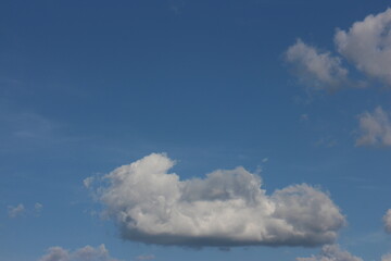 Blue sky with white clouds.