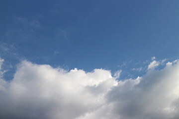 blue sky background with tiny clouds