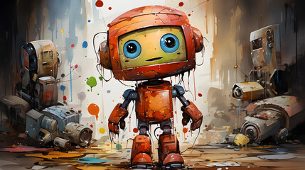 Printing Robots watercolor