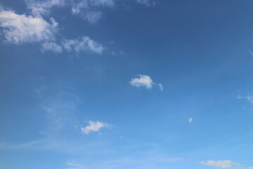 blue sky background with tiny clouds