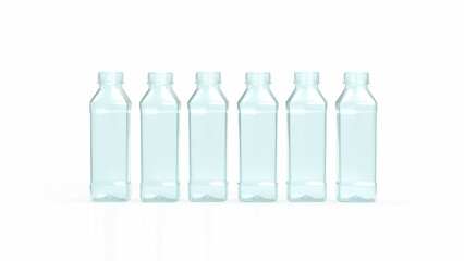 The plastic bottle for eco or product concept 3d rendering.