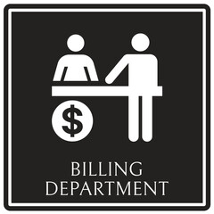 Billing department directional sign