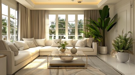 Interior composition of modern  living room 