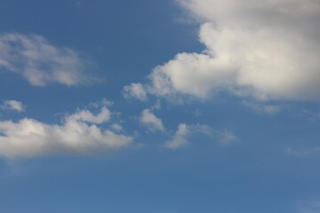 blue sky background with tiny clouds