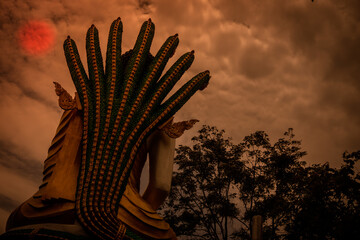 Naga statue at Wat Phra That Doi Noi, Phrae Province, Northern Thailand