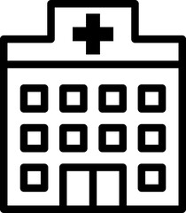 Obraz premium 病院のアイコン