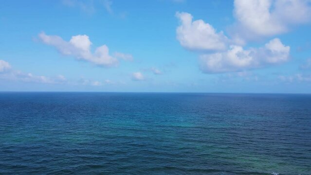 Aerial view of Mahahual, Quintana Roo