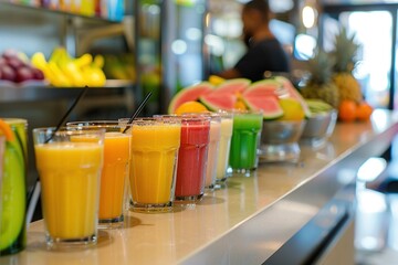 Juice bar with fresh smoothies