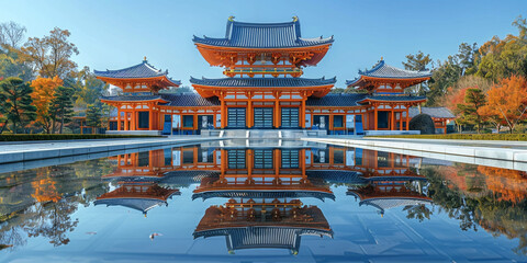 architecture, full chrome and reflective material, exaggerated shapes, avant-garde architecture, futuristic look