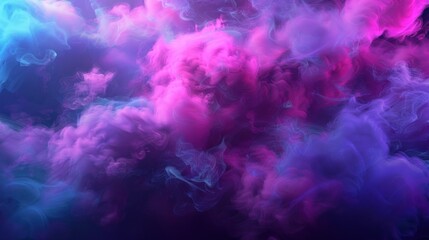 Obraz na płótnie Canvas 3d render, abstract background of fantasy neon cloud. Colorful smoke