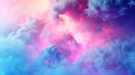 Fototapeta na wymiar 3d render, abstract background of fantasy neon cloud. Colorful smoke
