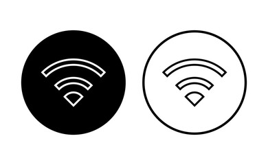 Wifi icon set. signal vector icon. Wireless  icon vector