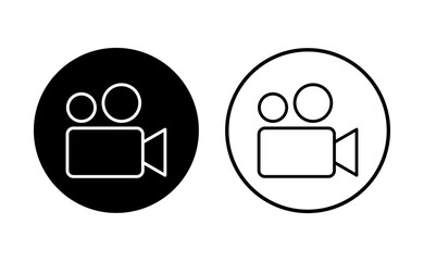 Video icon set. video camera icon vector. movie sign. cinema