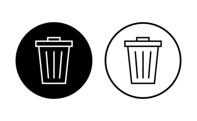 Trash icon set. trash can icon. delete icon vector. garbage