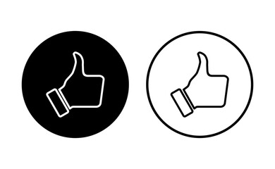 Thumbs up icon set. Hand like. Like icon vector.