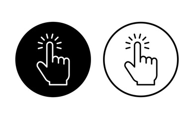 Hand click icon set. pointer icon vector. hand cursor icon vector