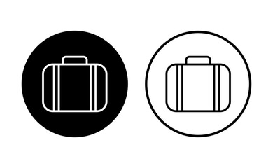 Briefcase icon set. suitcase icon. luggage symbol.