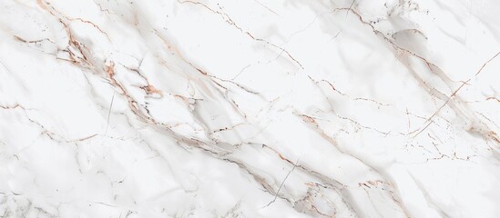 Smooth surface featuring a white and brown marble design with intricate patterns and variations in color, ideal for luxurious interiors