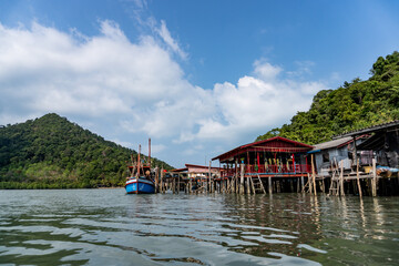 Fototapeta premium Fischerdorf auf Koh Chang in Thailand