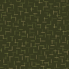 hand drawn chaotic stripes. vector seamless pattern. green repetitive background. geometric fabric swatch. wrapping paper. decorative art.  continuous design template for textile, home decor, linen