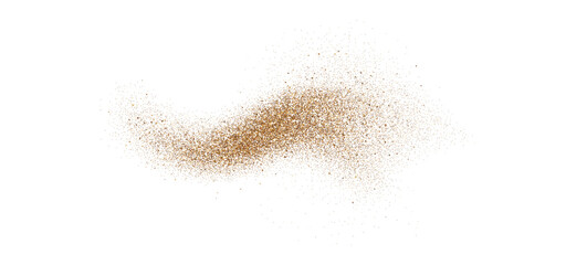 Sand dust powder splash. Flowing grit speckles and particles wavy texture. Ground grain scatter element. Gritty explosion wind shape for overlay, poster, banner, brochure, leaflet. Vector backdrop