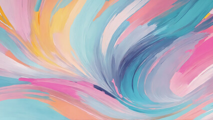 Obraz premium Beautiful Abtract painting strokes background, painting brush mixed color, abstract art background pastel color