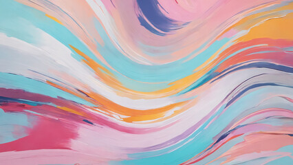 Obraz premium Beautiful Abtract painting strokes background, painting brush mixed color, abstract art background pastel color