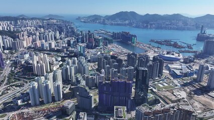 Hong Kong Kai Tak Subway Station roof land development is developed into a multi-functional CBD urban area including commercial residences, retail offices and parks and leisure facilities
