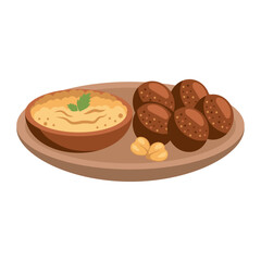 hummus day food illustration
