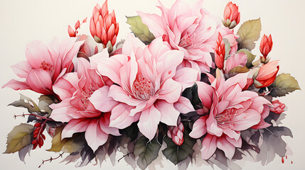 Christmas Cactus Watercolor