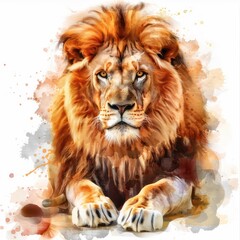 lion watercolour 3d lion clip arts
