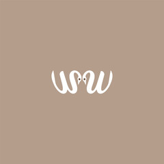 w w letter logo