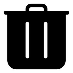 Trash bin icon for delete, remove and recycling