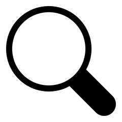 Magnifying glass icon for search, find and exploration