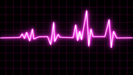 Heart beat pulse flat icon. Cardiogram line icon. Pulse.